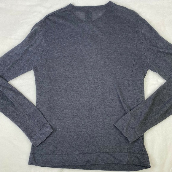 Cold Method Men’s Long Sleeve Ramie Rayon Knit Henley Long Sleeve Sweater Gray M - Picture 8 of 10